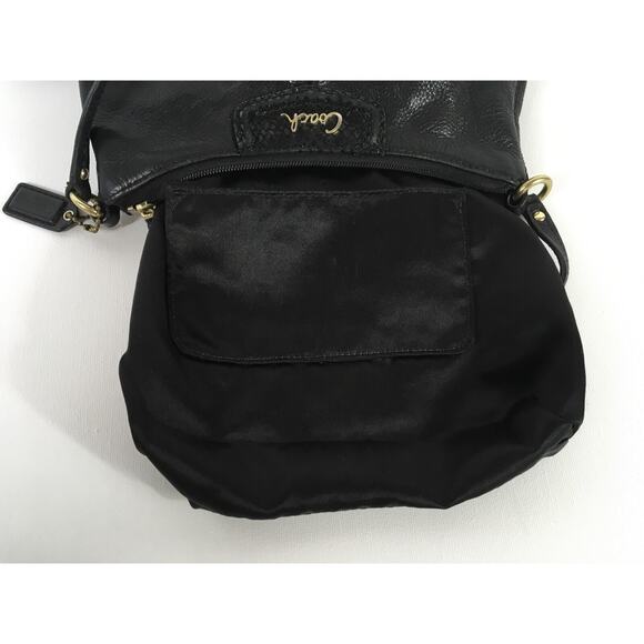 Coach Ashley Women’s Black Pebbled Leather Snake Embossed Medium Crossbody - Picture 12 of 12